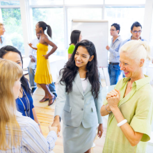 networking in out down up across The Way Women Work career business advice